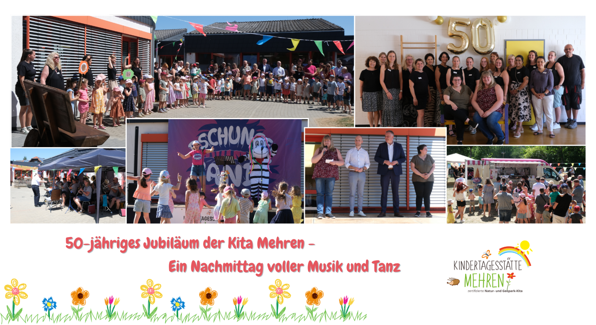Collage mit Bildern vom Sommerfest