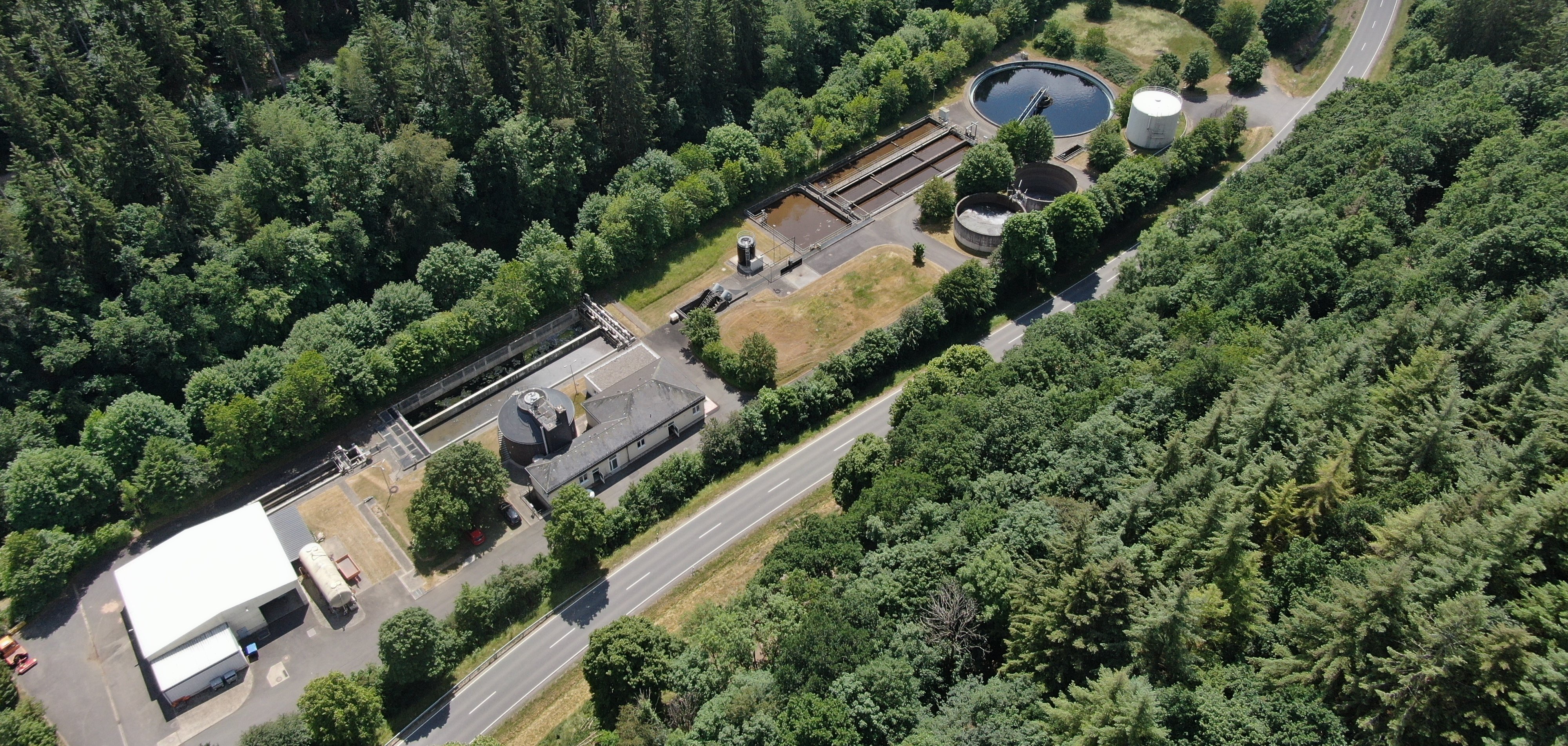 Drohnenaufnahme Kläranlage Daun
