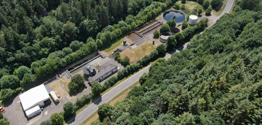 Drohnenaufnahme Kläranlage Daun
