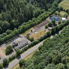 Drohnenaufnahme Kläranlage Daun