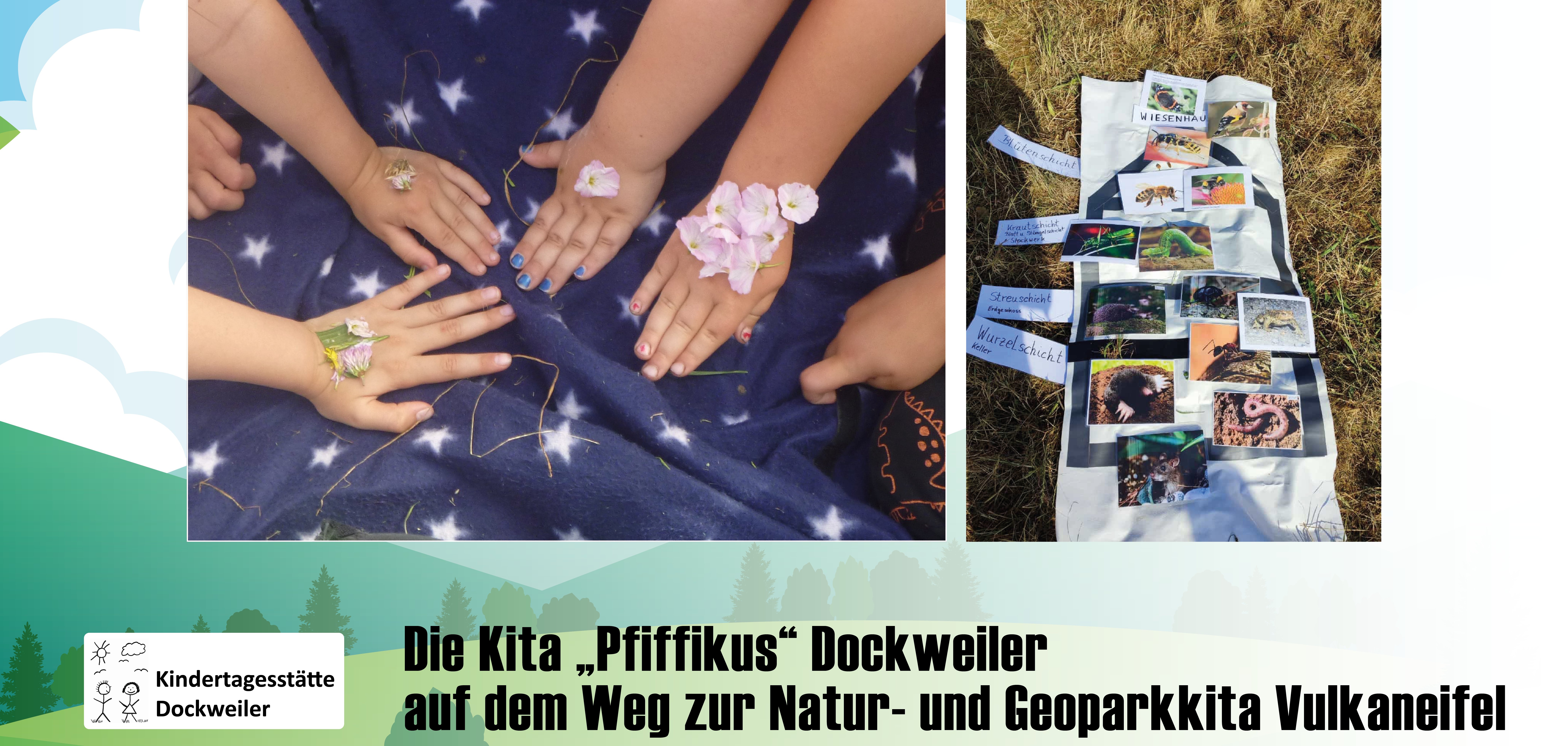 Kinderhände mit Blüten