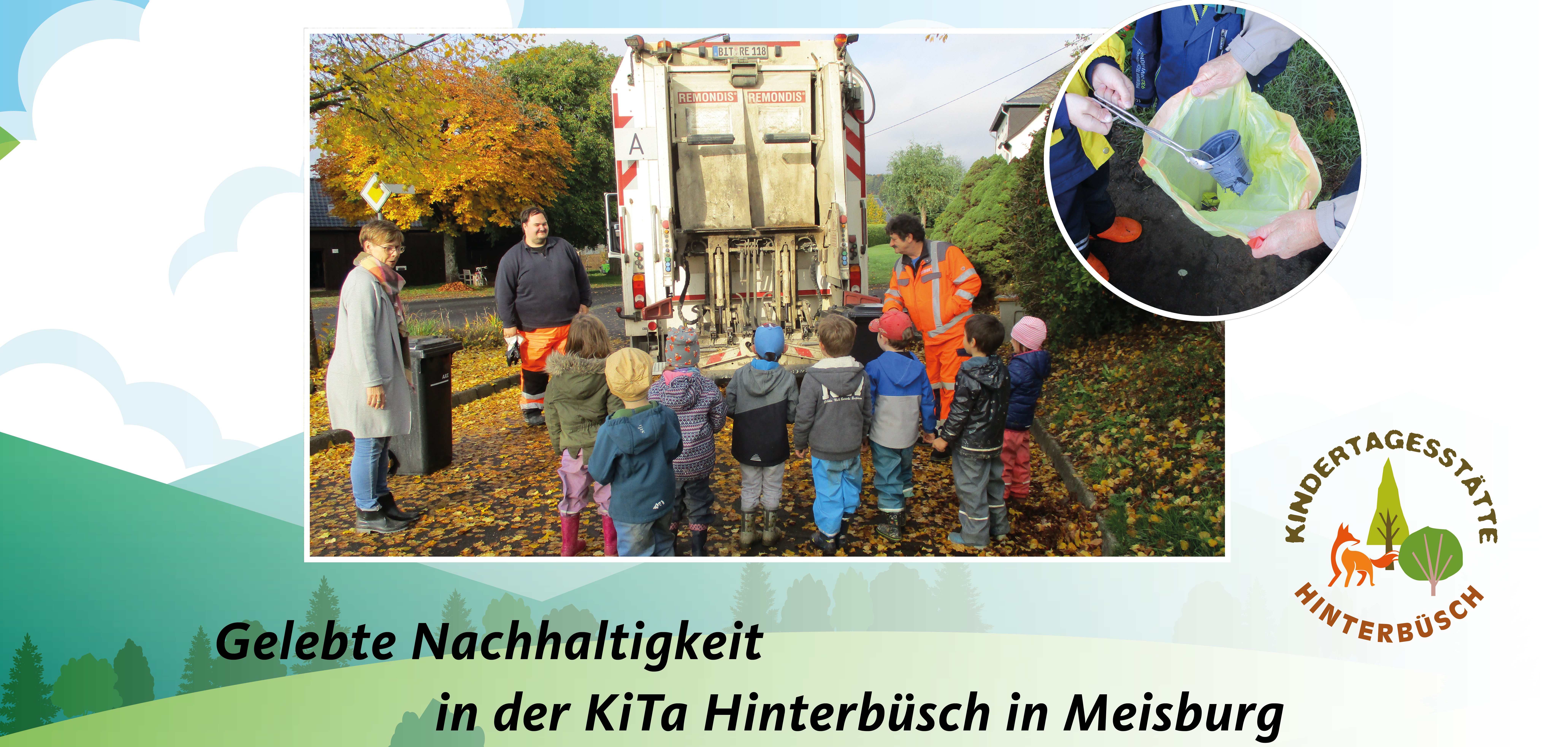 Kinder vor Müllauto