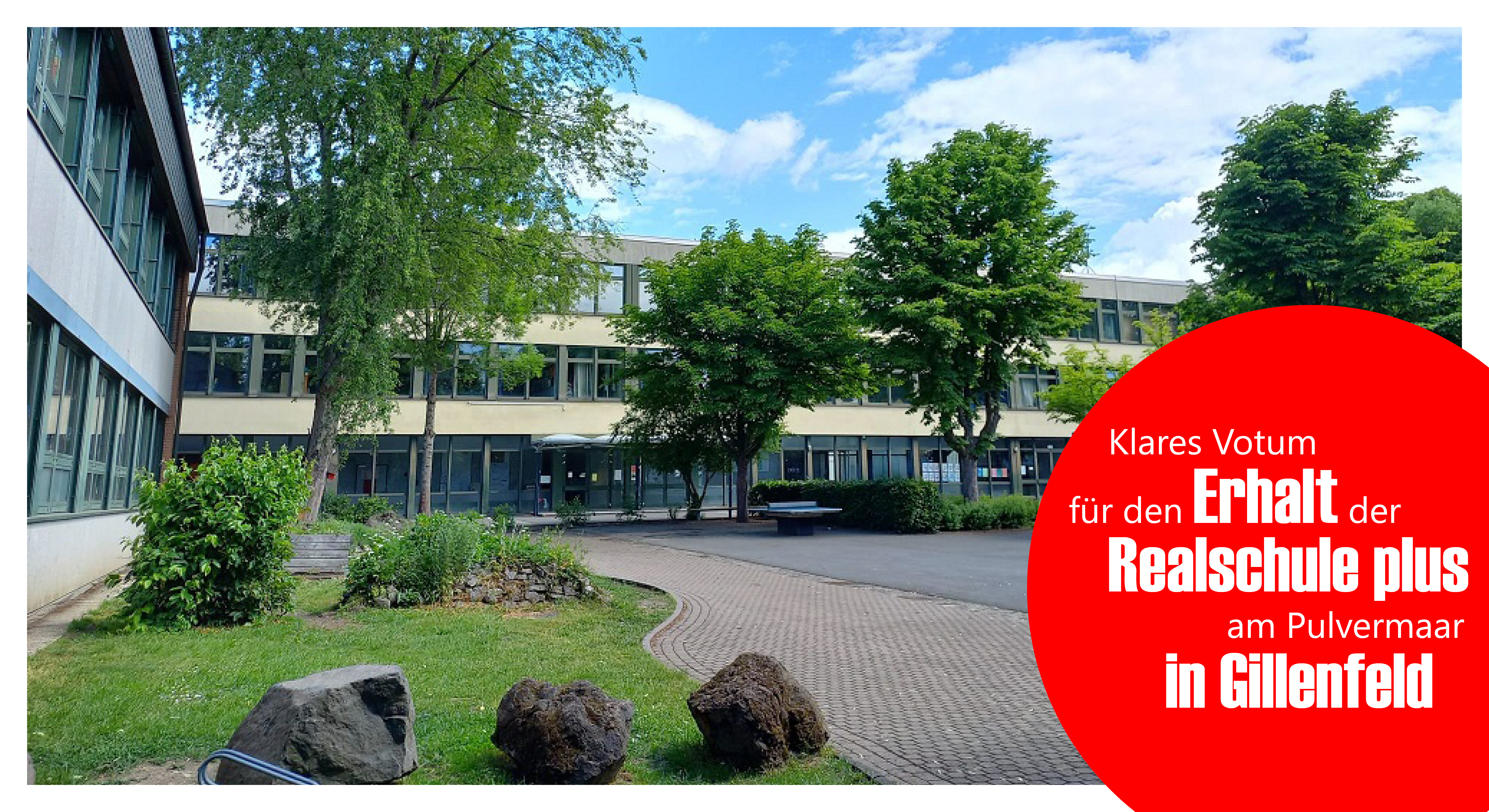 Symbolbild vom Schulgebäude der Schule am Pulvermaar