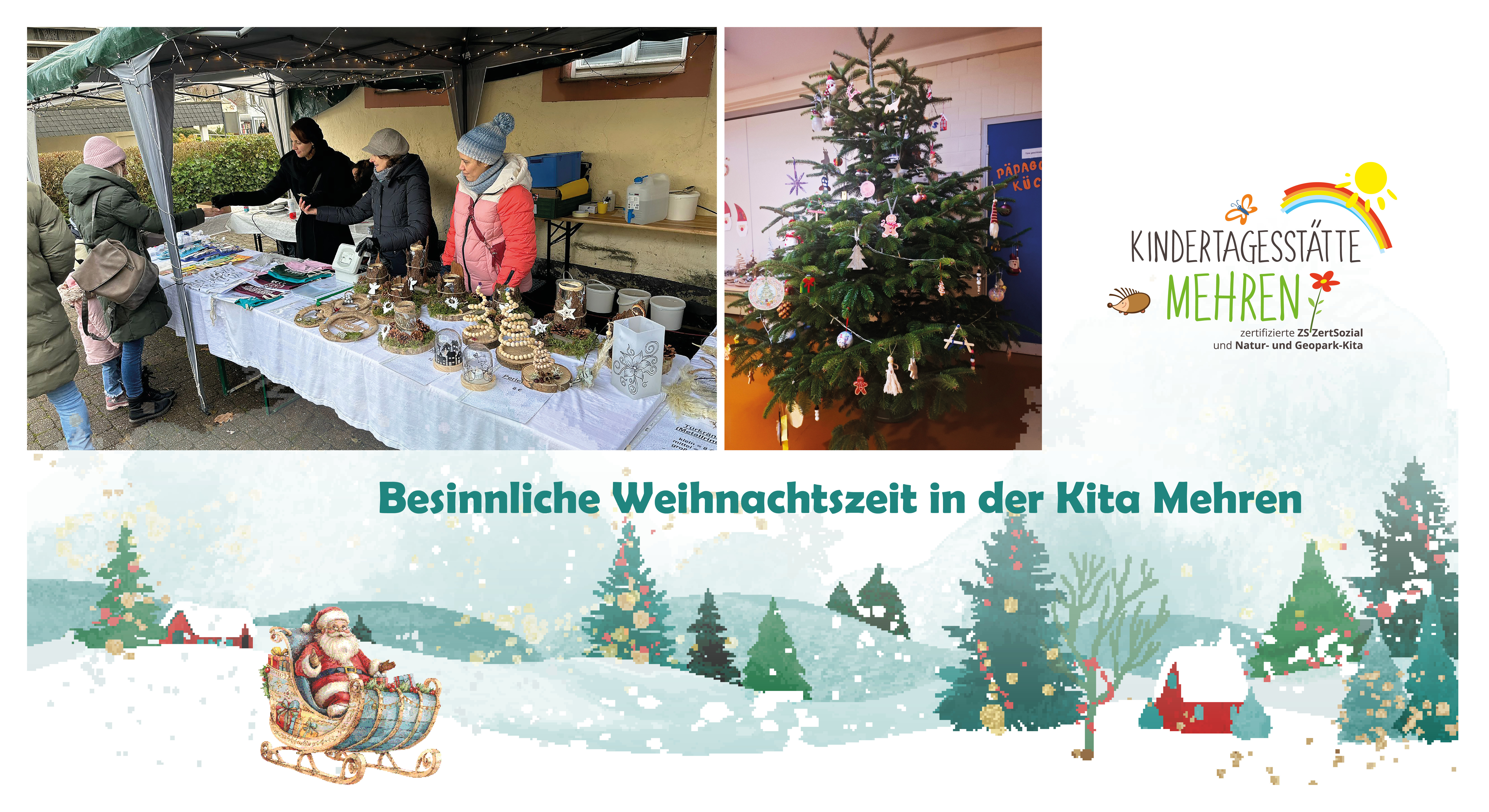 Collage Weihnachtsmarkt Kita