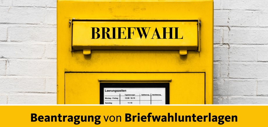 Symbolbild Beantragung von Briefwahlunterlagen mit Briefkasten im Hintergrund