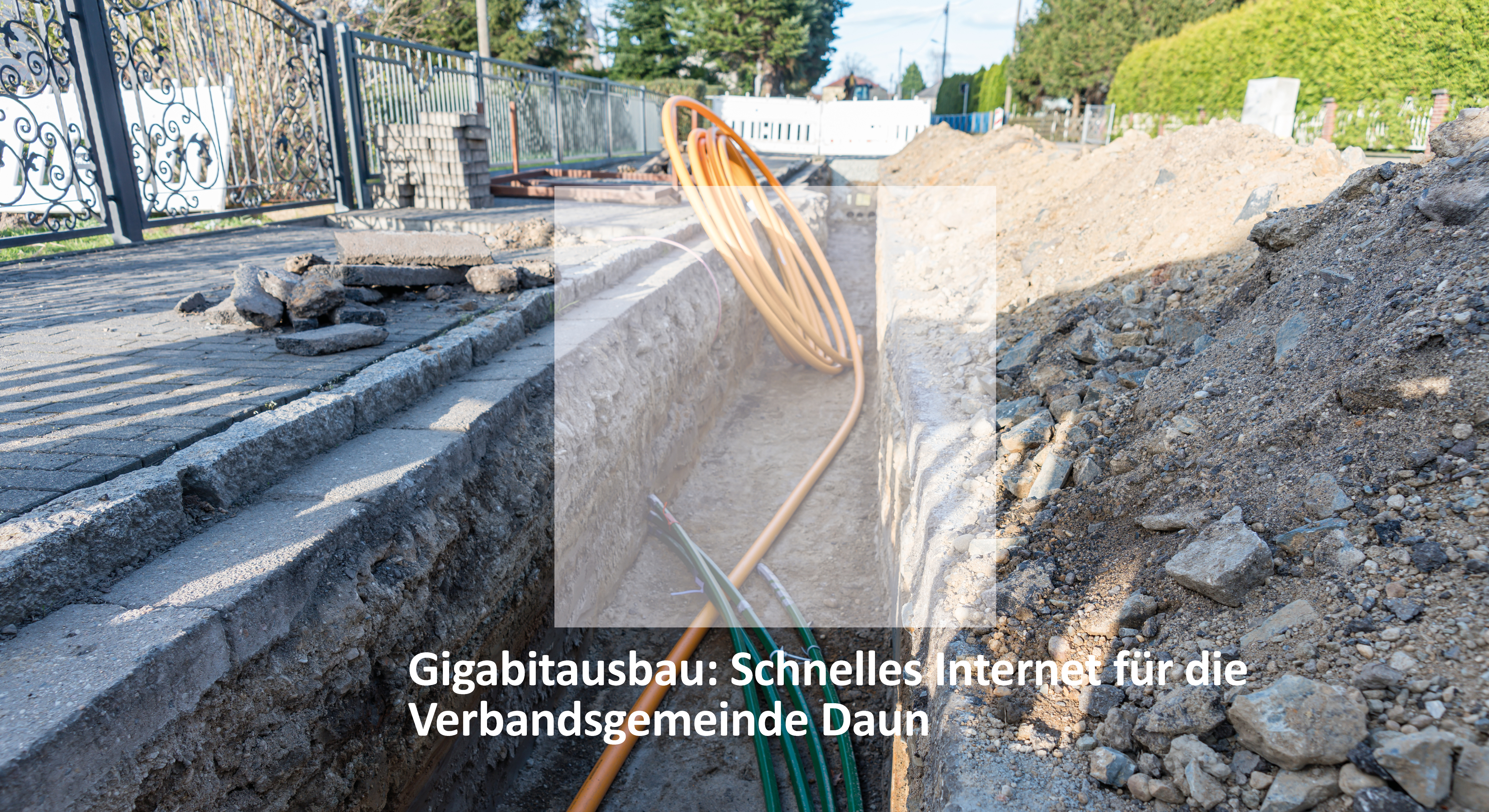 Symbolbild Bauarbeiten Glasfaserausbau