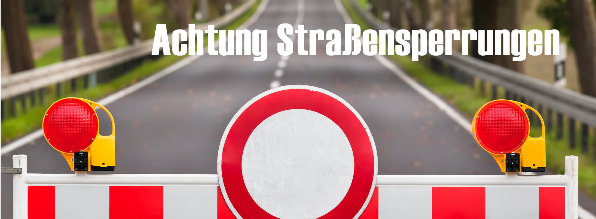 Symbolbild Straßensperrung
