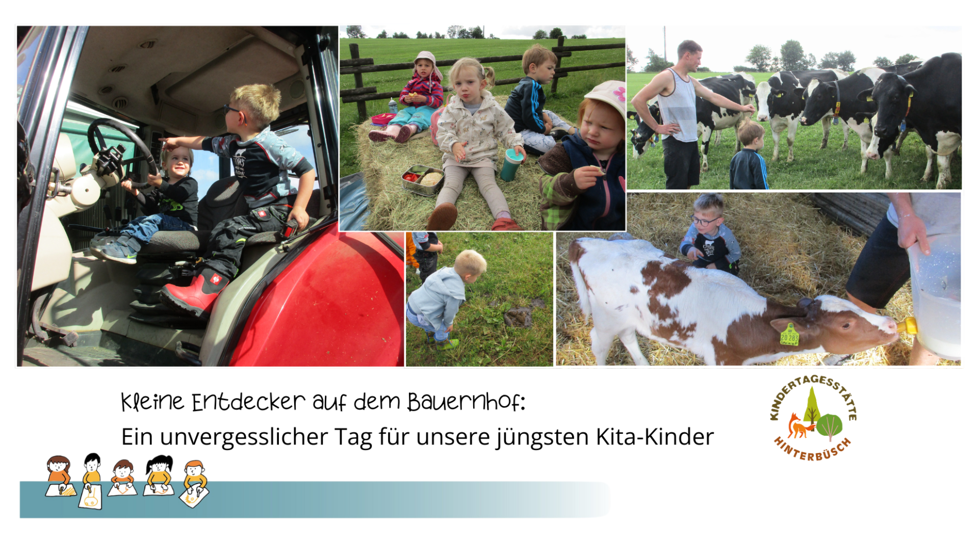 Collage Kinder auf dem Bauernhof