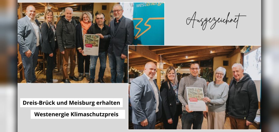 Zwei Fotos von Preisverleihung