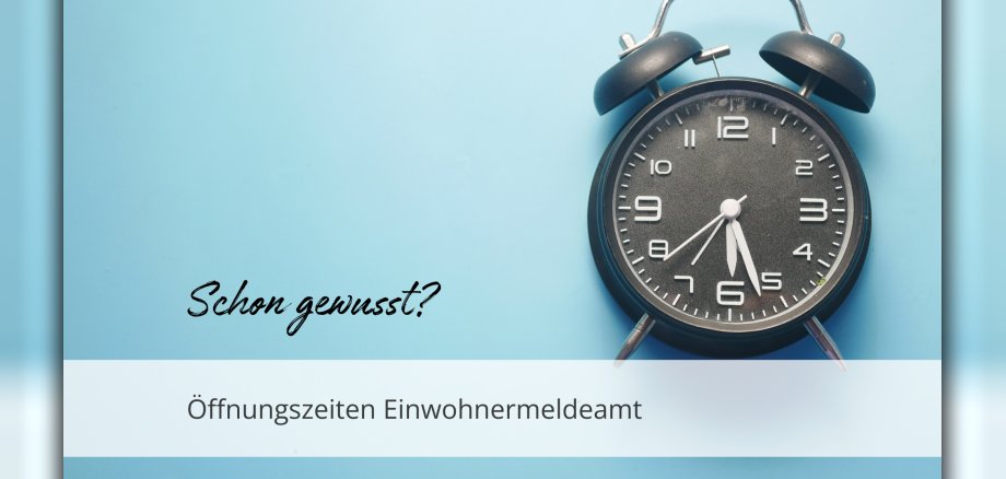 Symbolbild Öffnungszeiten Einwohnermeldeamt