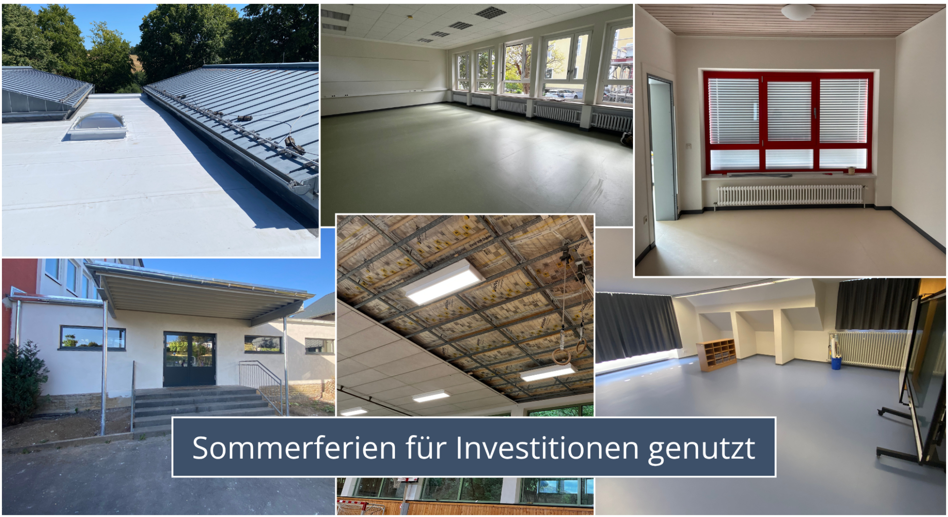 Bildercollage von einzelnen Baumaßnahmen