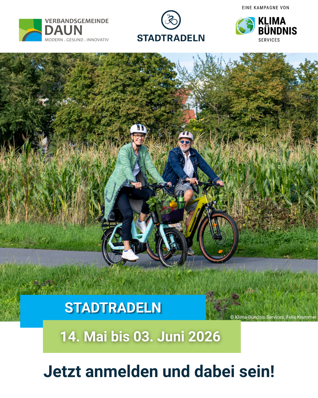 Symbolbild zwei Personen auf Fahrrad