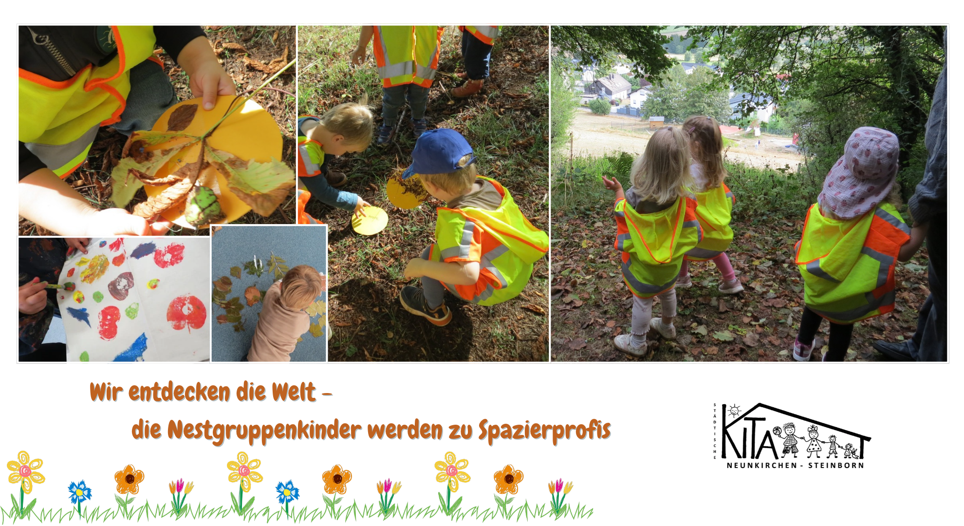 Collagenbild Kinder im Wald