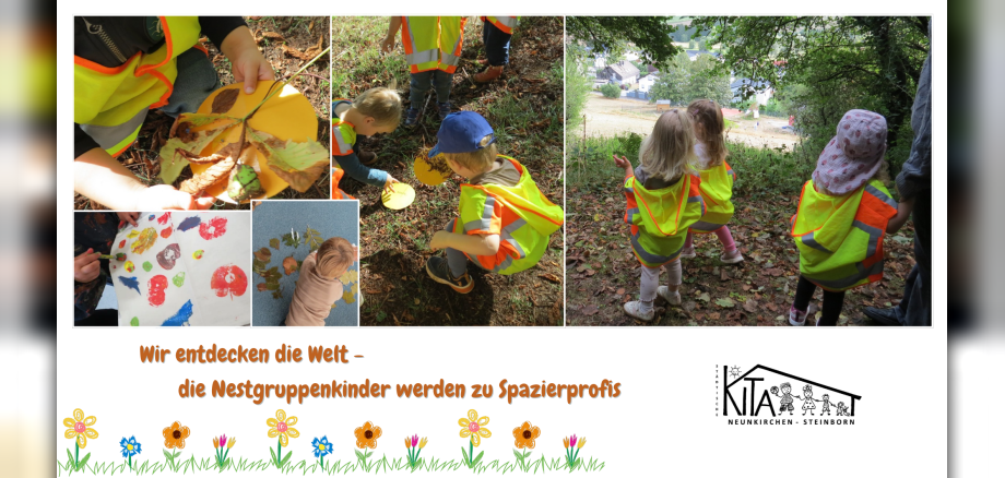 Collagenbild Kinder im Wald