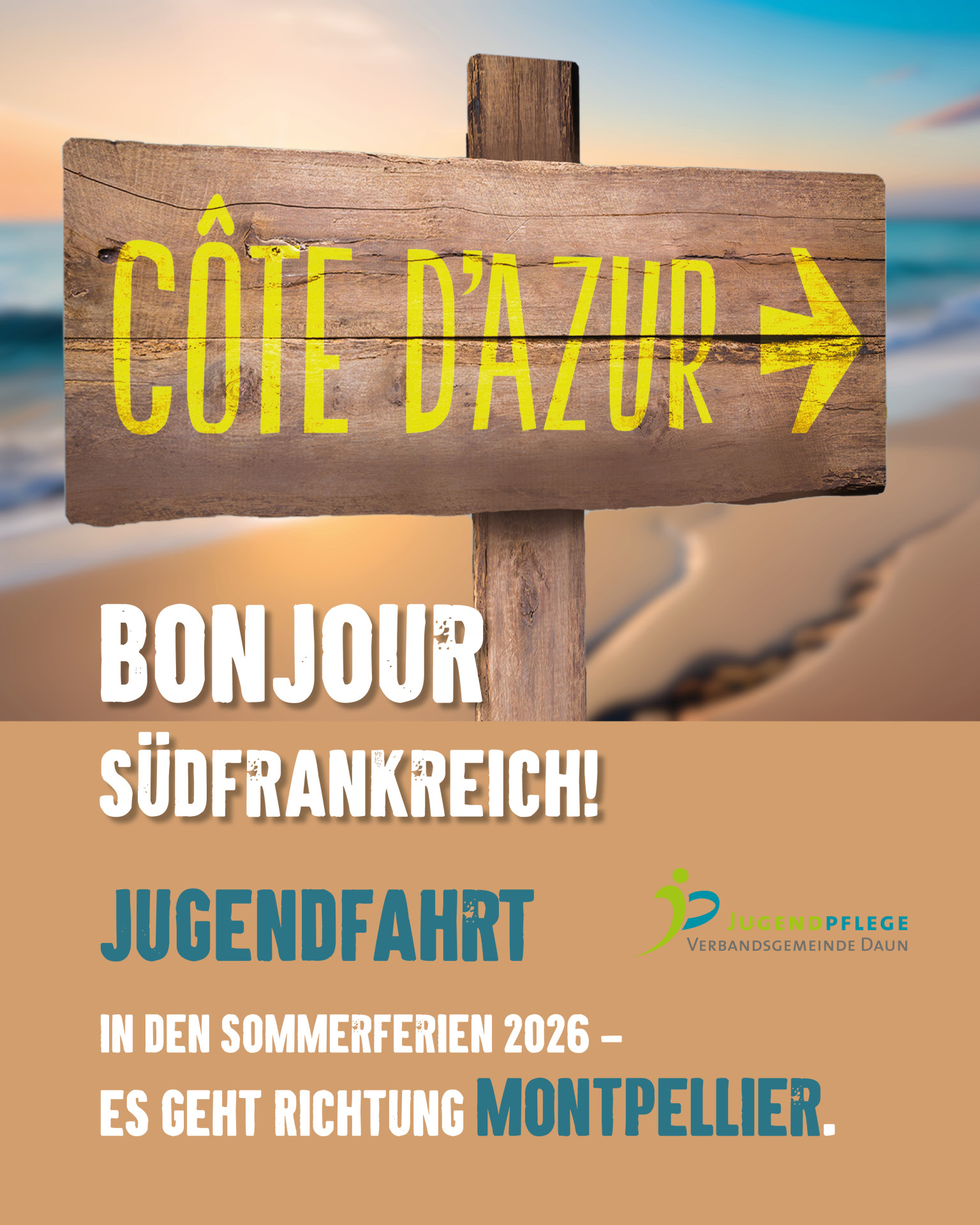 Symbolbild Wegweiser zum Strand