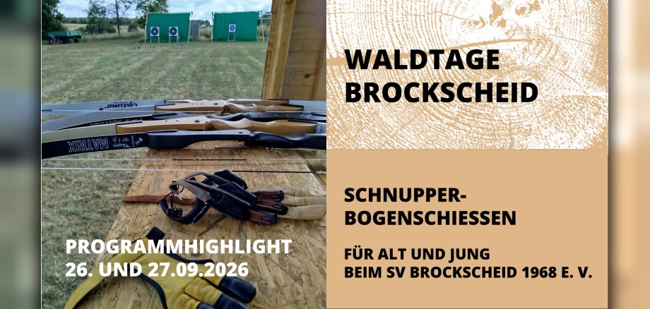 Symbolbild, Bogenschießen und Terminankündigung